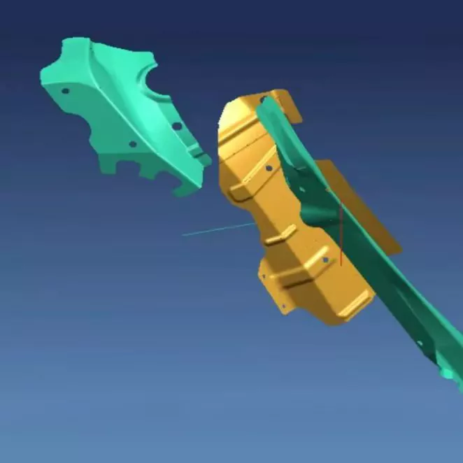 自動車用小型補強板プレス金型